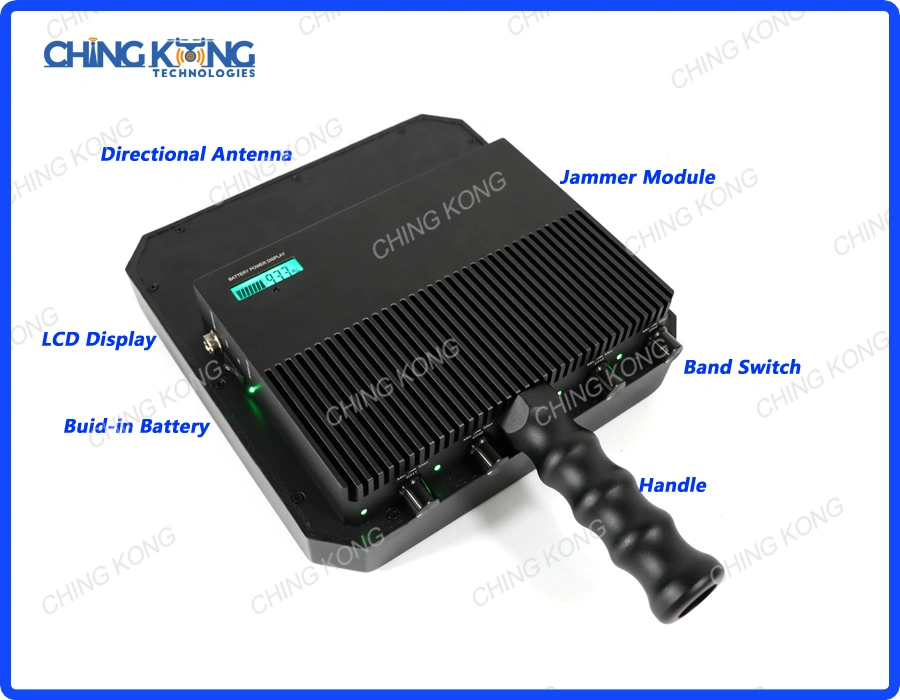 1000 Meters 4 Band 40W Handheld 2.4G 5.8g GPS Jammer