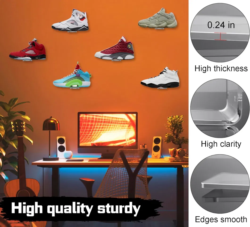 Hot Sale Factory Supply Custom Acrylic Wall Shoe Display