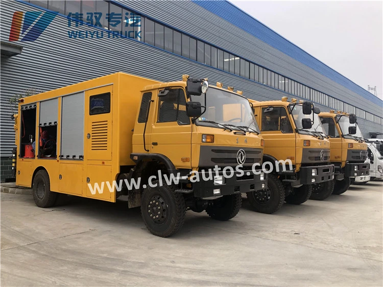 4WD 4X4 Dongfeng 190HP Vehicle Maintenance Mobile Workshop Van Truck with Arc Gas Welding Machine