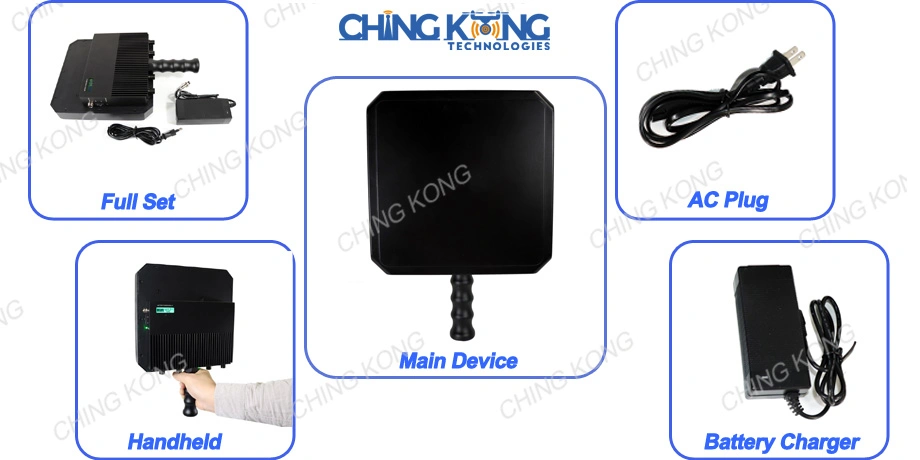 1000 Meters 4 Band Directional Antennas 2.4G 5.8g GPS Jammer