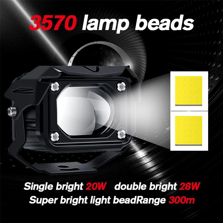 Automotive LED Laser Spotlights Super Bright Golden Eye Modified Two-Color Fog Lamp Big Steel Gun Laser Spotlights with Lenses