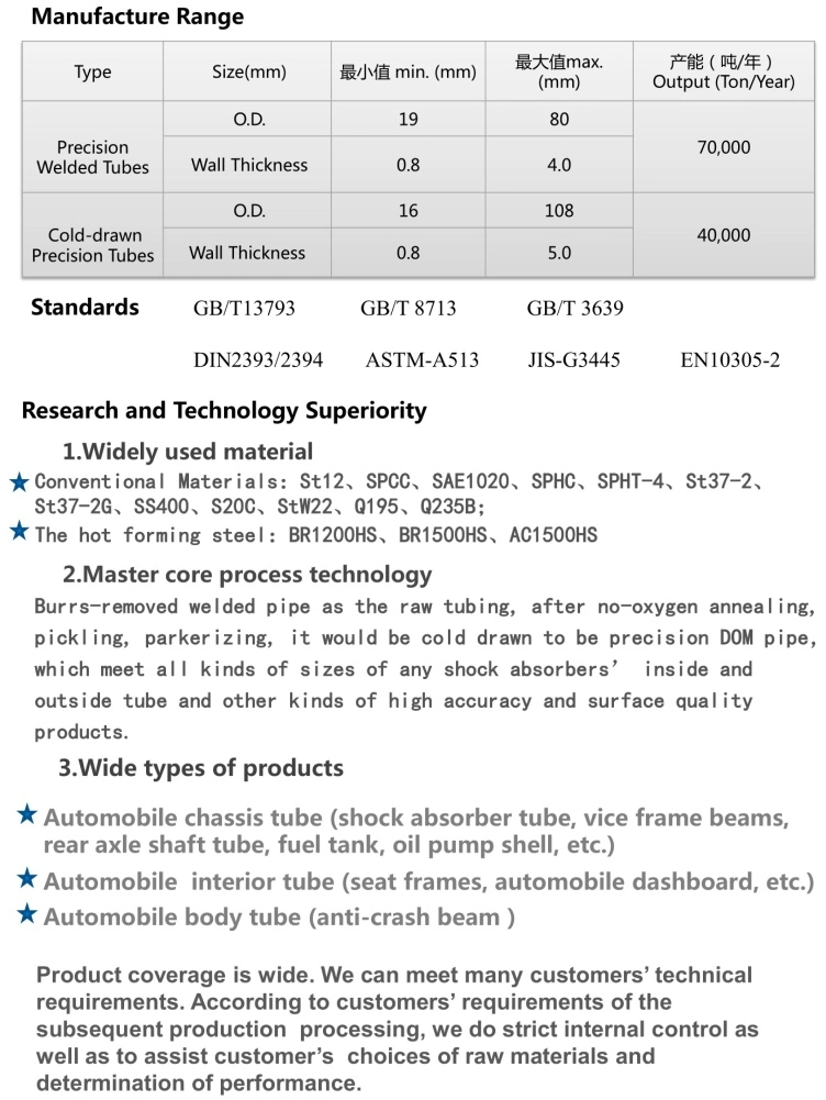 Hx Metal High Hardness Strength Seamless Pipe for Weapon Accessory