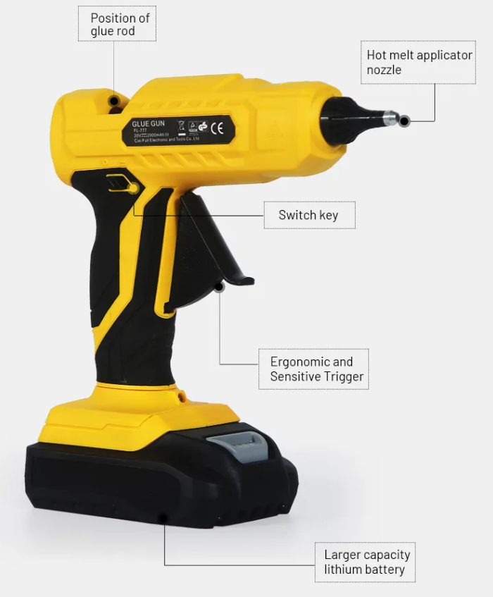 Cordless Rechargeable Lithium Battery Tool Kit, Portable Mini Soldering Iron Station with Power Supply Hot Glue Gun