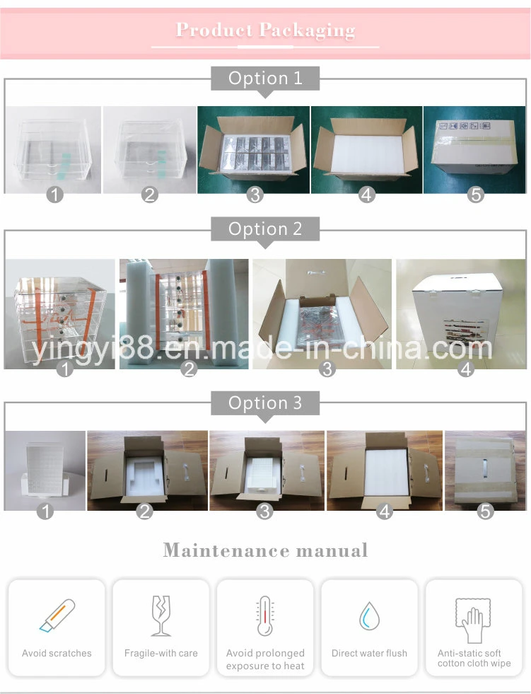 ISO BSCI Factory Wholesale Custom Acrylic Riser Display Shelf