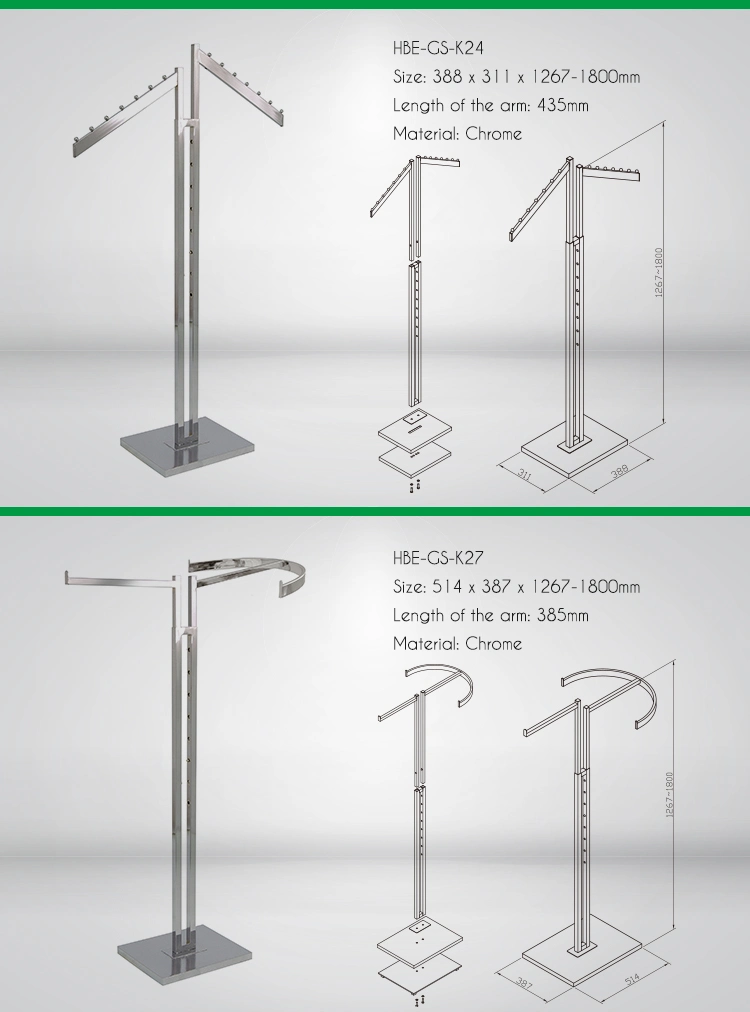 Several Way Arm Clothing Garment Display Stand