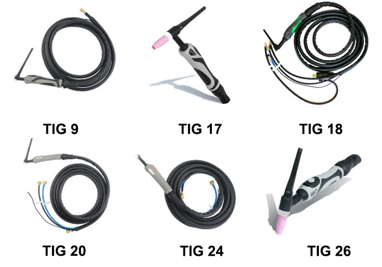 Rhk Gas Cooled Argon TIG9 Normal Handle with Accessories High Quality with 4m / 8m Length