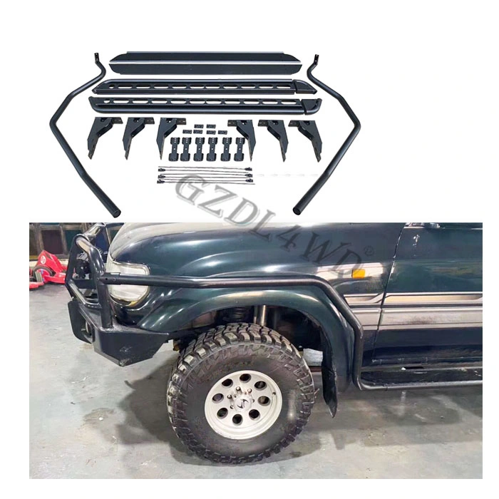 Pickup Side Steps brush Bar for LC80 Vigo Revo Dmax Np300 Ranger Steel Material