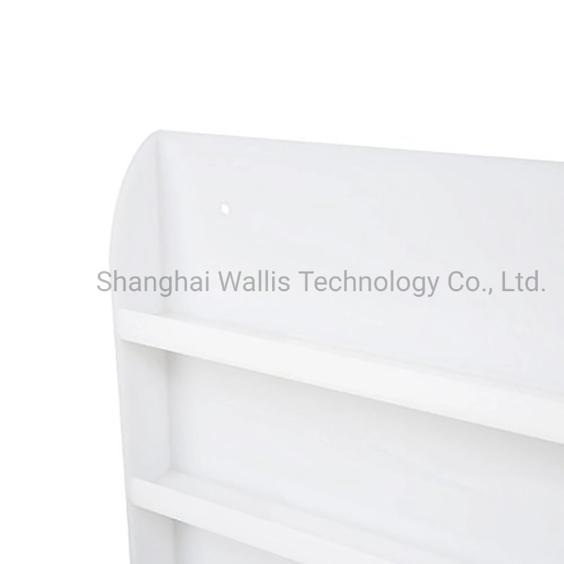 Wall-Mounted White Multi-Layer Nail Polish Display Stand Acrylic Cosmetic Display Stand