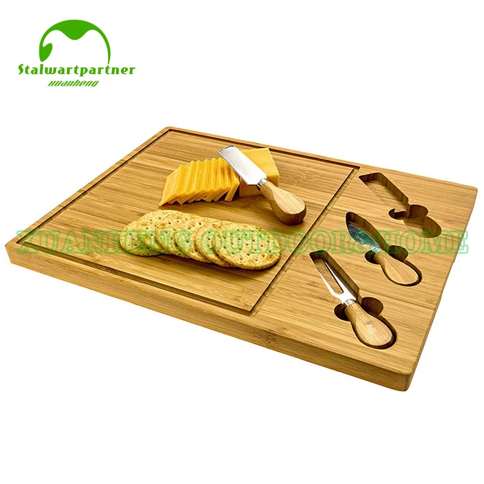 Bamboo Cutting Board Pizza Tray Cake Dessert Cheese Board Plate