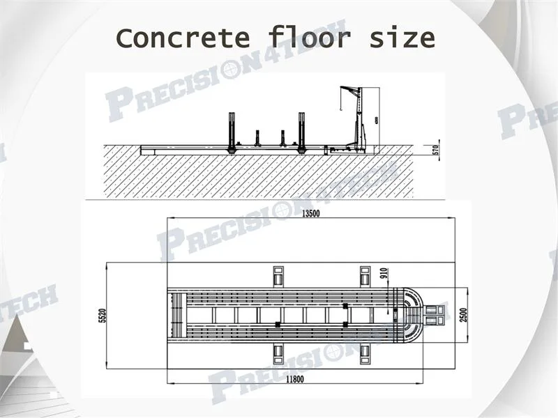 Precision Brand Customized Truck Frame Machine Straightening Bench Rack