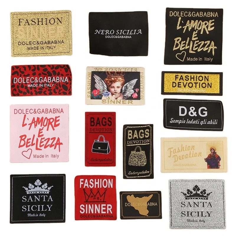 Wholesale High Quality Custom Waterproof Leather PU Crest Fabric Tags Woven Label for Garment Accessories
