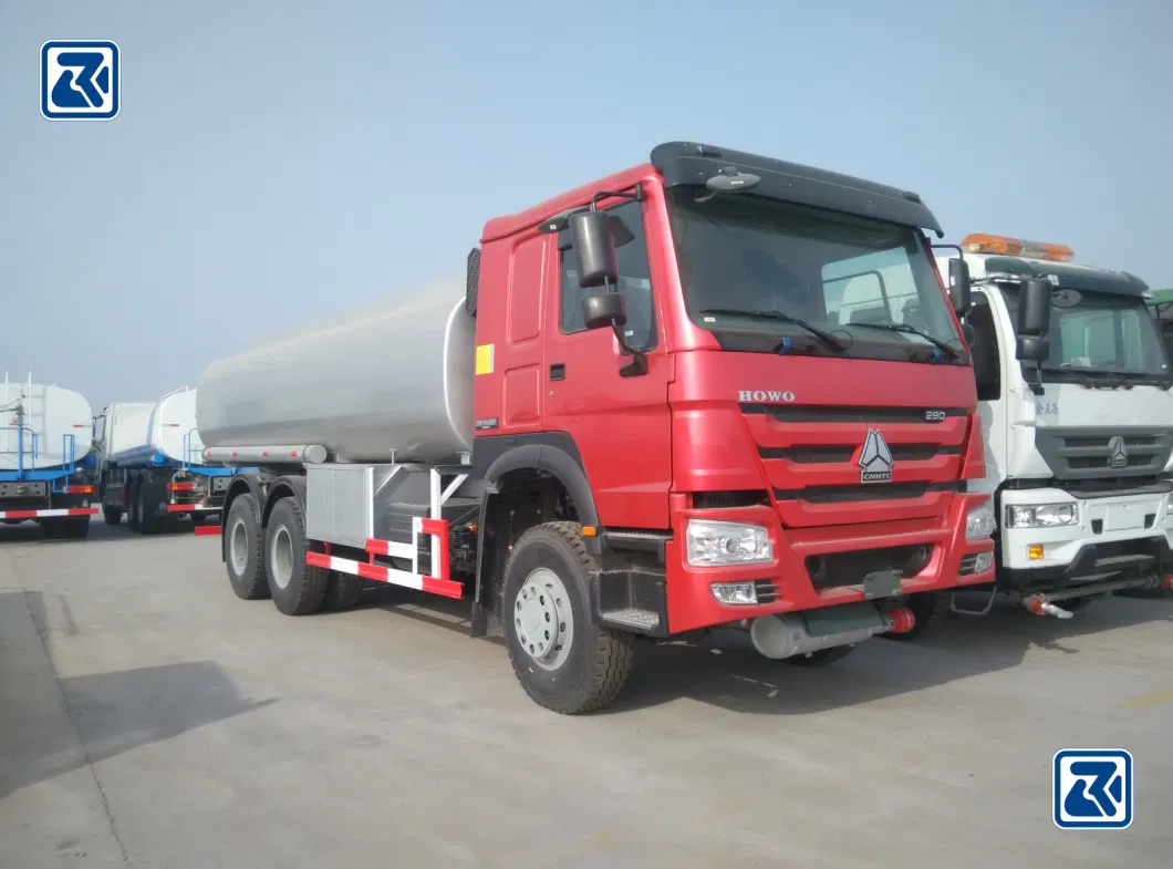 Sinotruk HOWO 6X4 6000 Gallon Diesel Oil Transporter Capacity Fuel Tanker 20000 Liters Oil Tank Truck with Gun