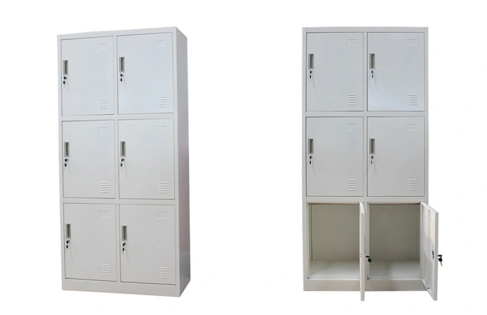 Wholesale Dormitory Storage Cabinet Kd Clothes Lockable 6 Door Student Locker