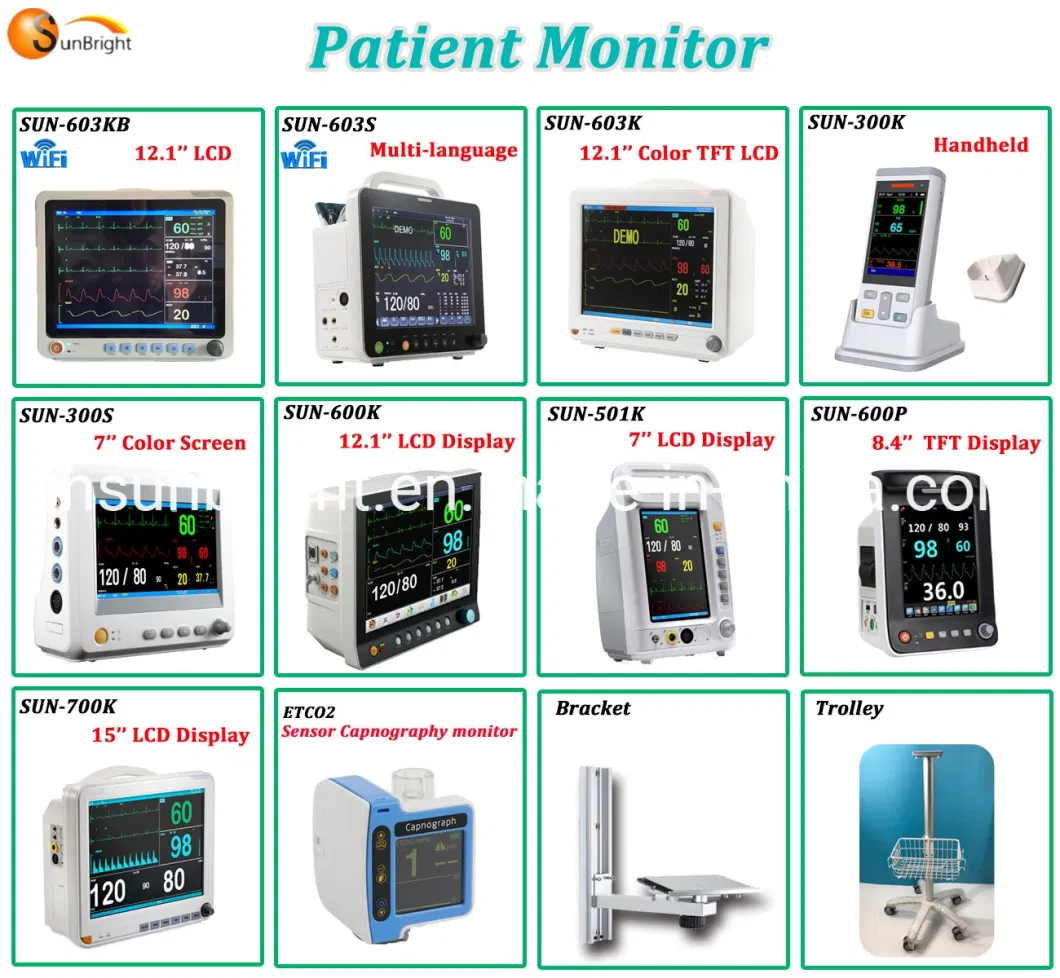 8.4 Inch Bedside Multi-PARA ECG Patient Monitor Portable