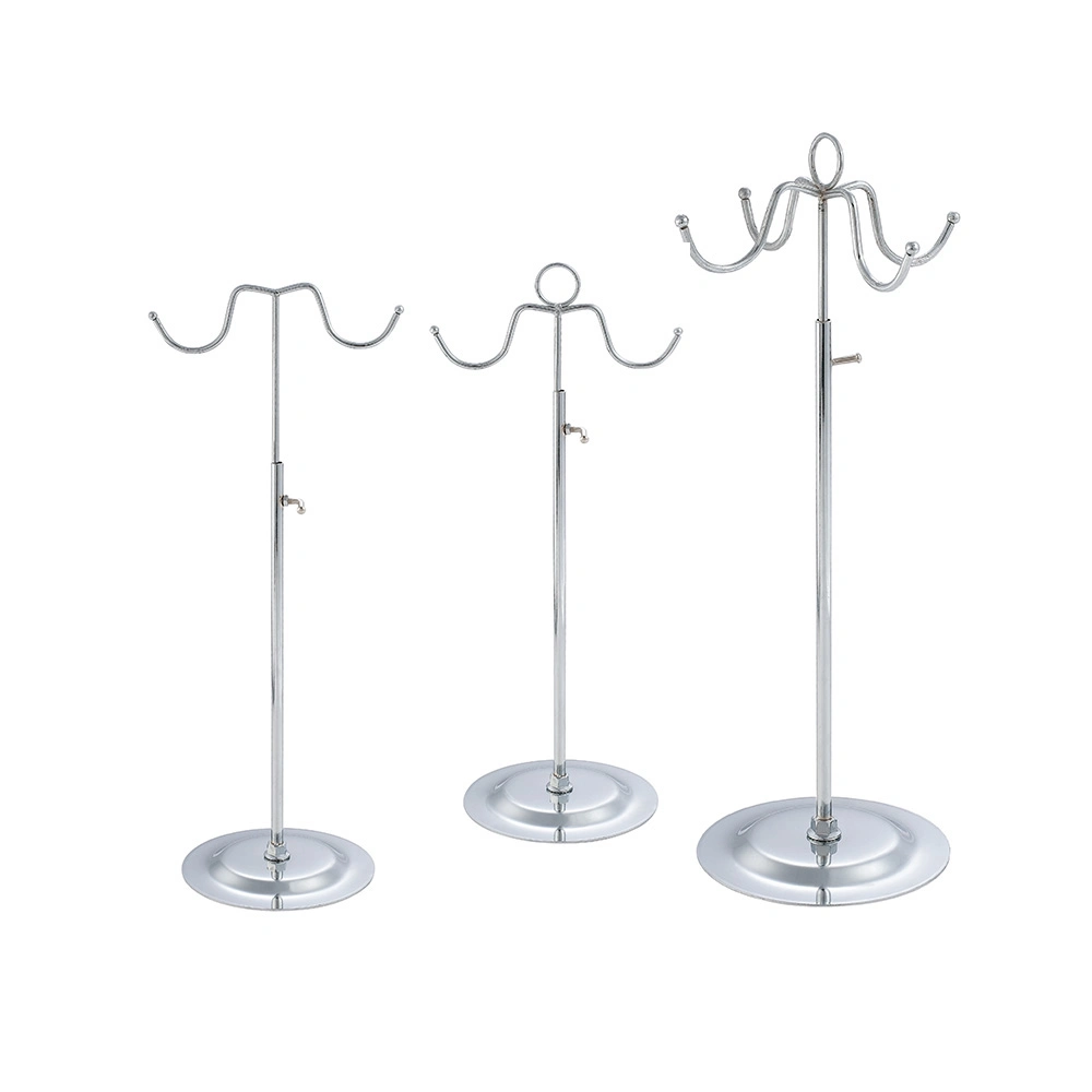 Metal Chrome 4 Tiers Accessories Display Stand