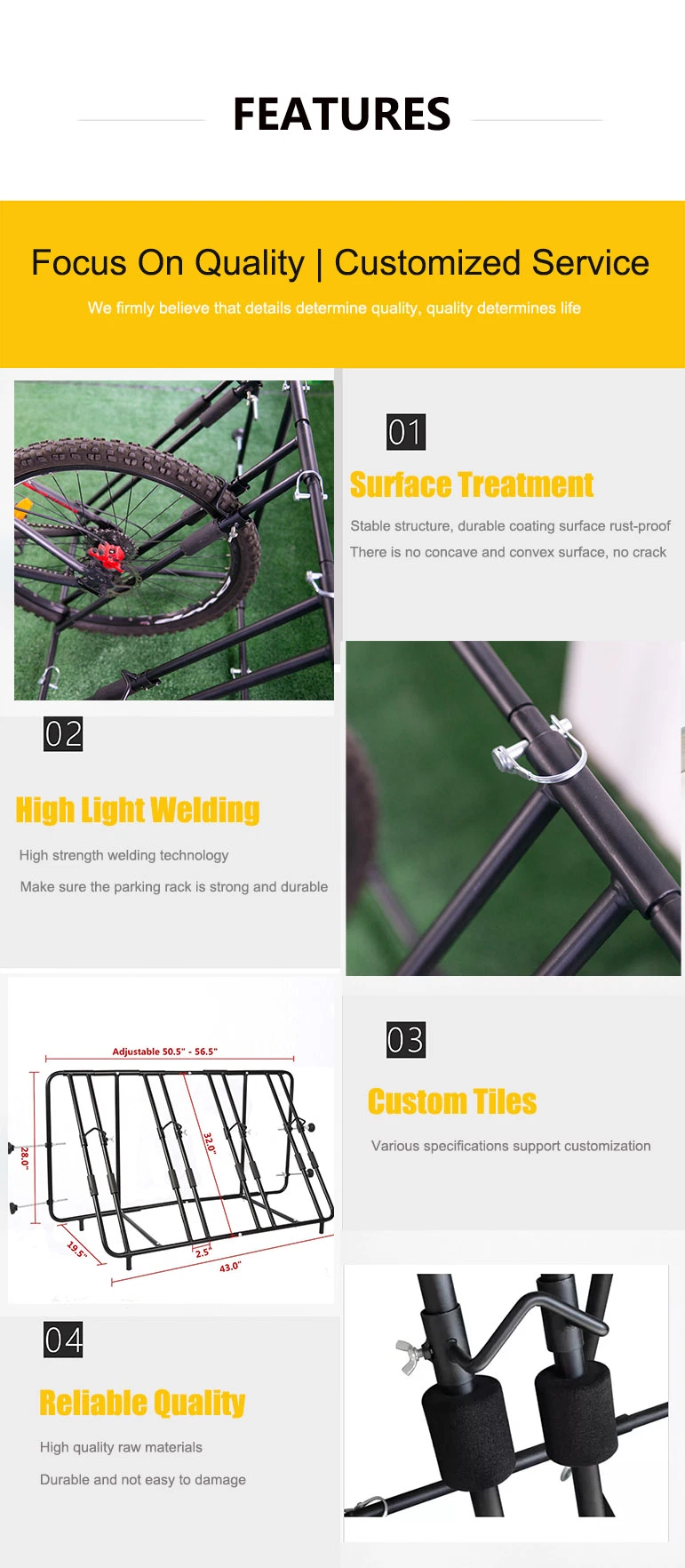 China Steel Wheel Mounted Transit 4 Bike Carrie Rack for Truck