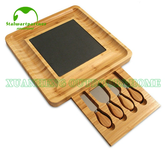 Bamboo Bread Cheese Cutting Board Set