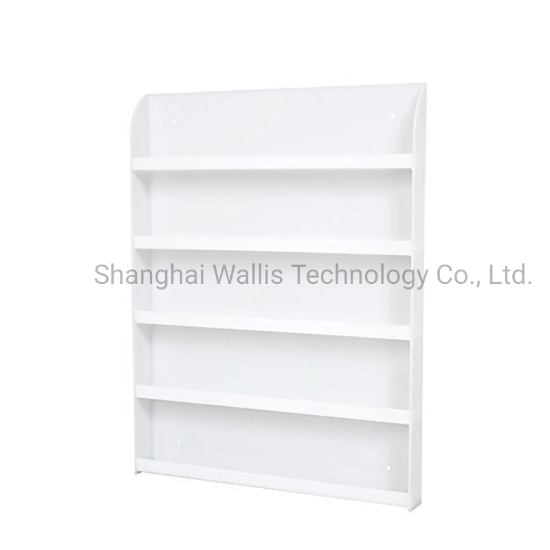 Wall-Mounted White Multi-Layer Nail Polish Display Stand Acrylic Cosmetic Display Stand