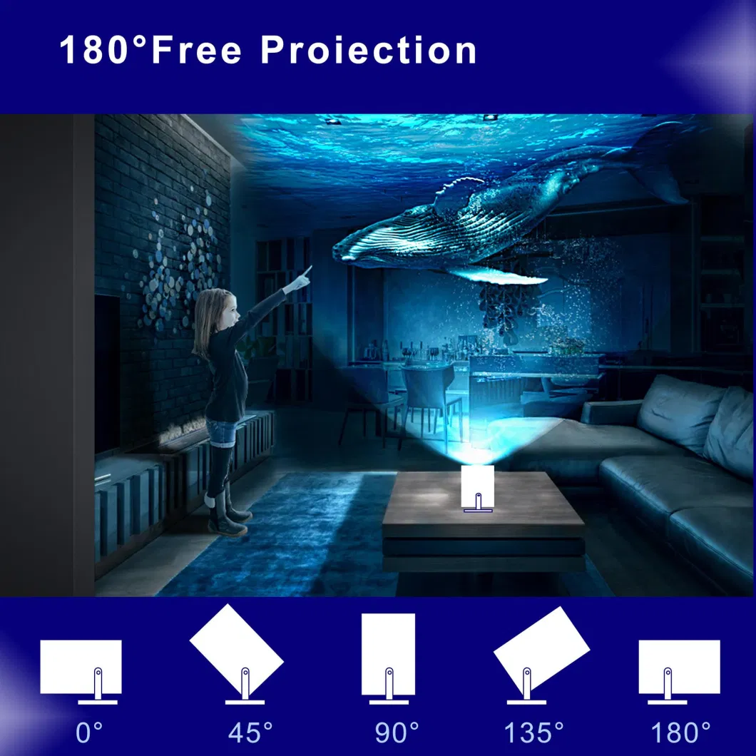 Hy300 HD Projection Version Portable Gun Barrel Home Outdoor Portable Mini Projector White Wall Limited Projection Screen