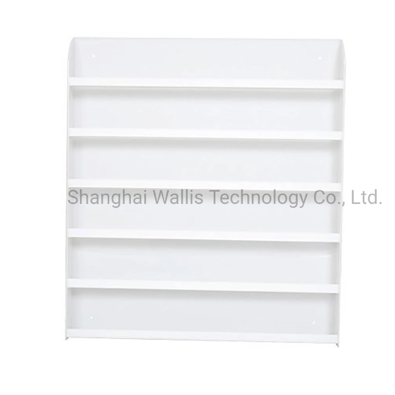 Wall-Mounted White Multi-Layer Nail Polish Display Stand Acrylic Cosmetic Display Stand