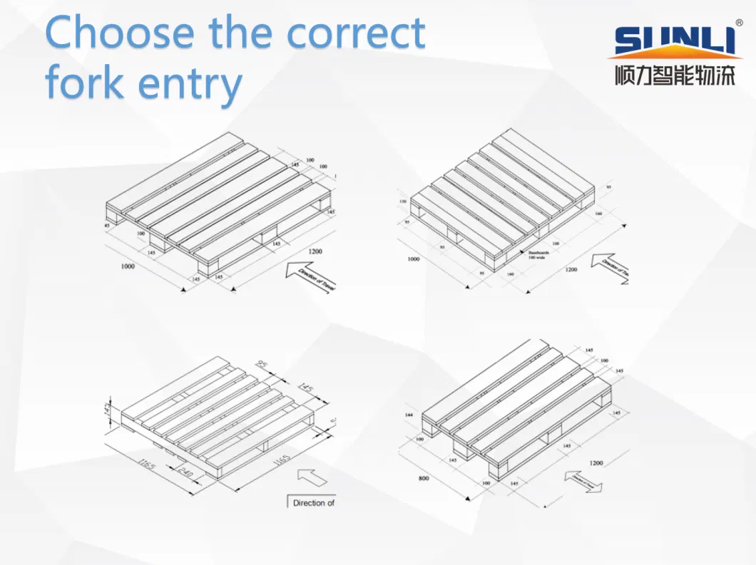 Convenient Fork Truck Drive in Rack with Support Guide Rail