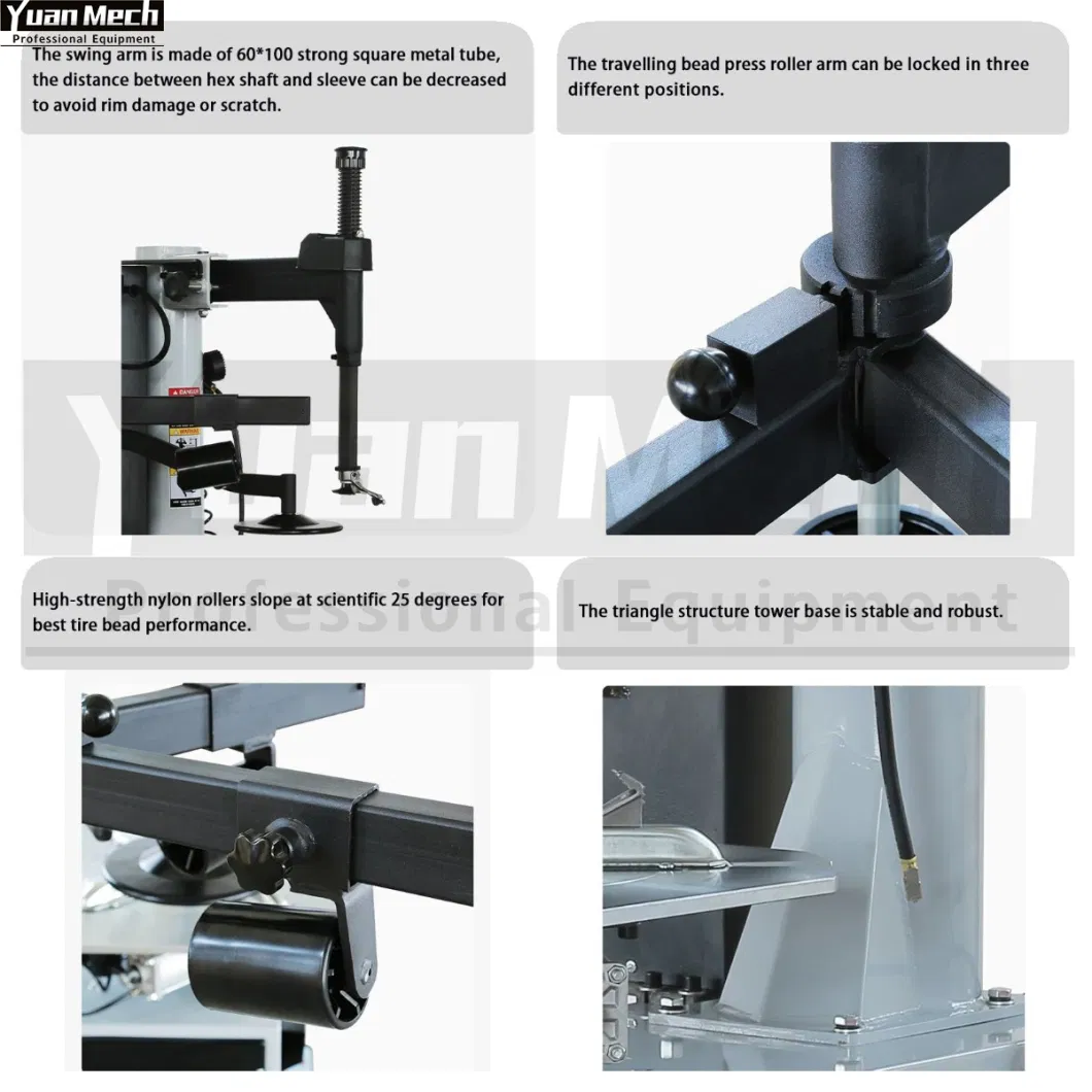 Tire Changer Machine Tyre Mounting Machine with Helper Arm Factory