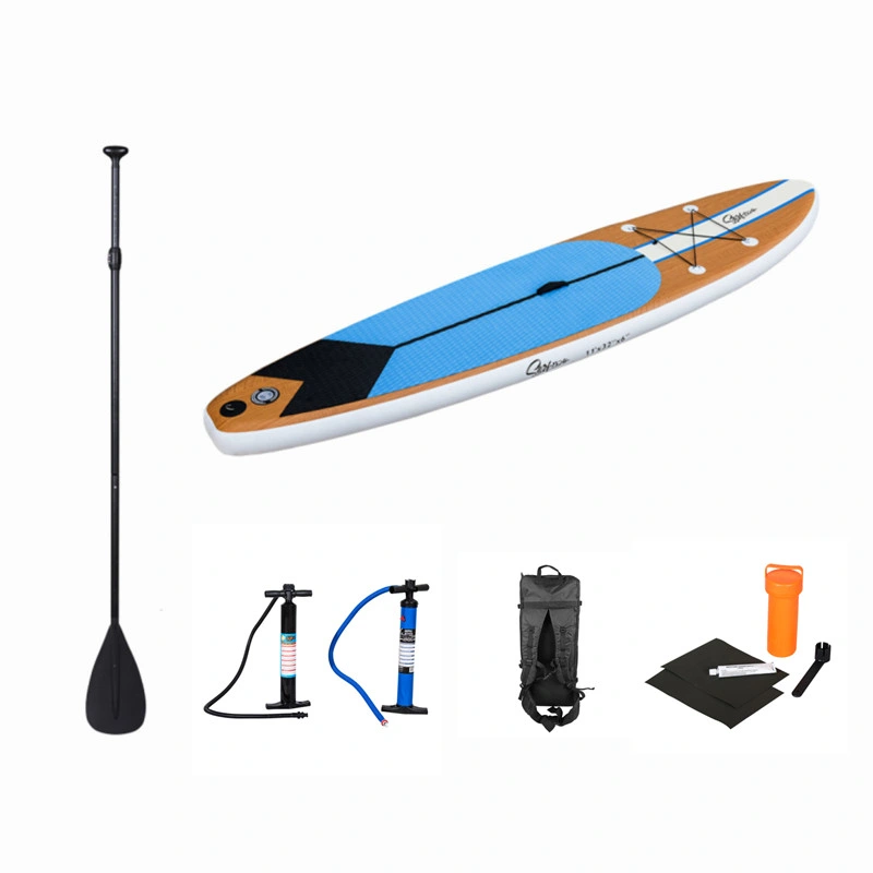 Wood Color 11&prime; Single Double Layer Inflatable Sup