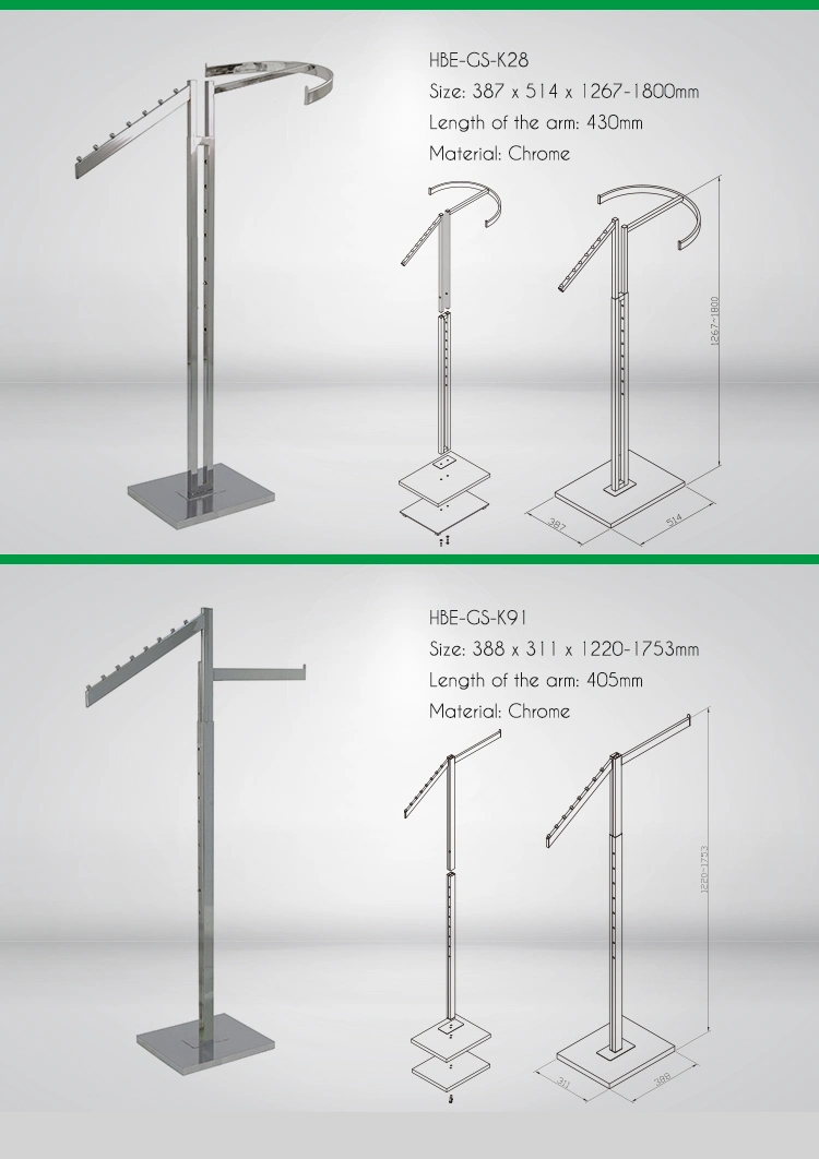 Several Way Arm Clothing Garment Display Stand