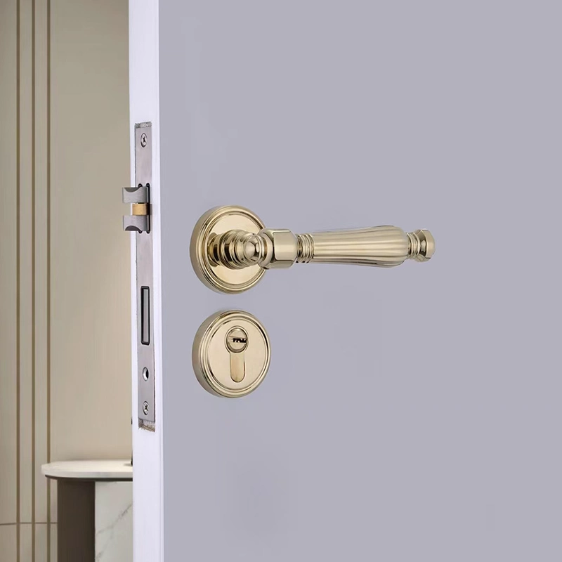 Zinc Alloy Safety Door Lever Handles for Home Room Interior Bedroom Bathroom