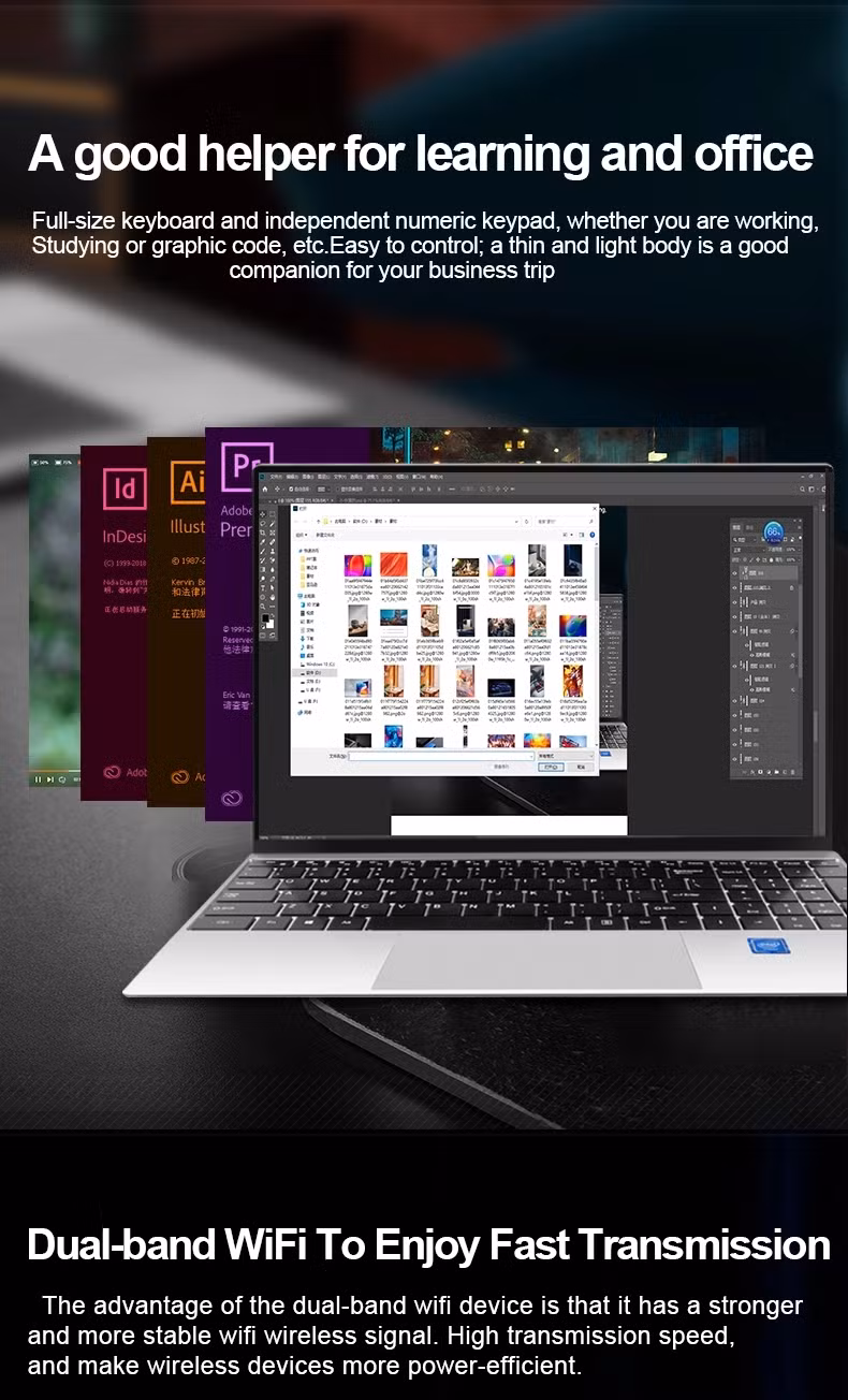 Customization Laptop 15.6 Inch Hot Selling Notebook Students Notebook Netbook Light Laptop SSD Laptop