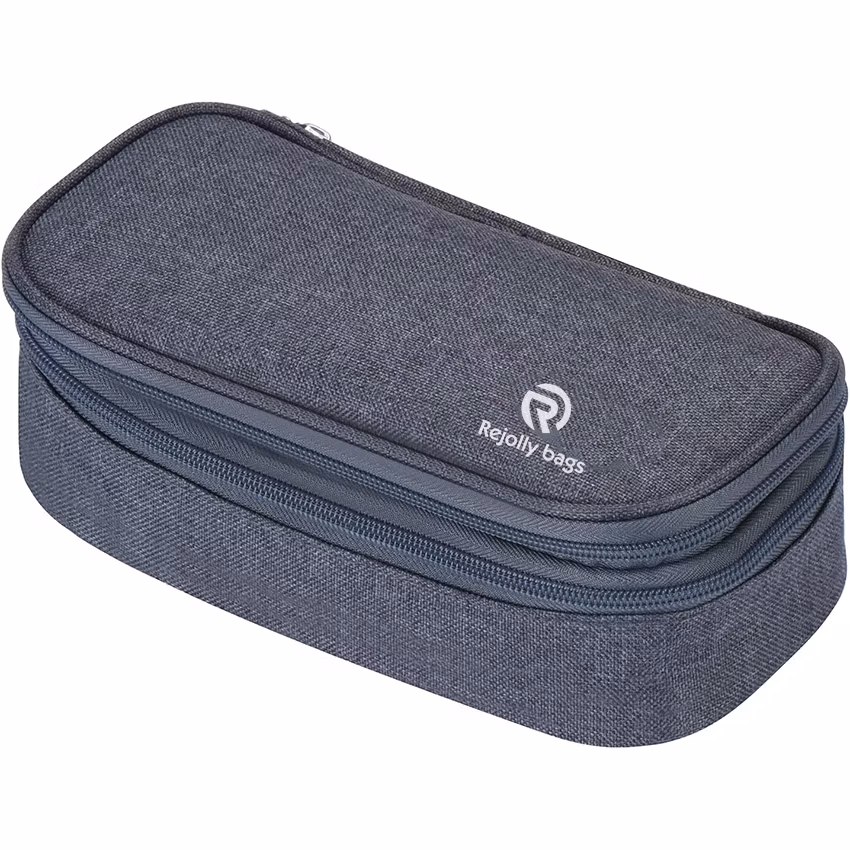 Big Capacity Pencil Case 3 Compartments Canvas Bag Multifunctional Marker Pen Pouch Holder Office College School Durable Portable Large Storage Pen Bag