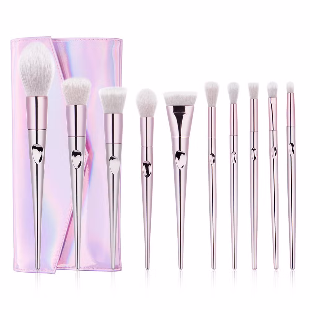 Holographic PU Makeup Brush Bag Cosmetic Travel Pen Pencil Case Zipper Pouch
