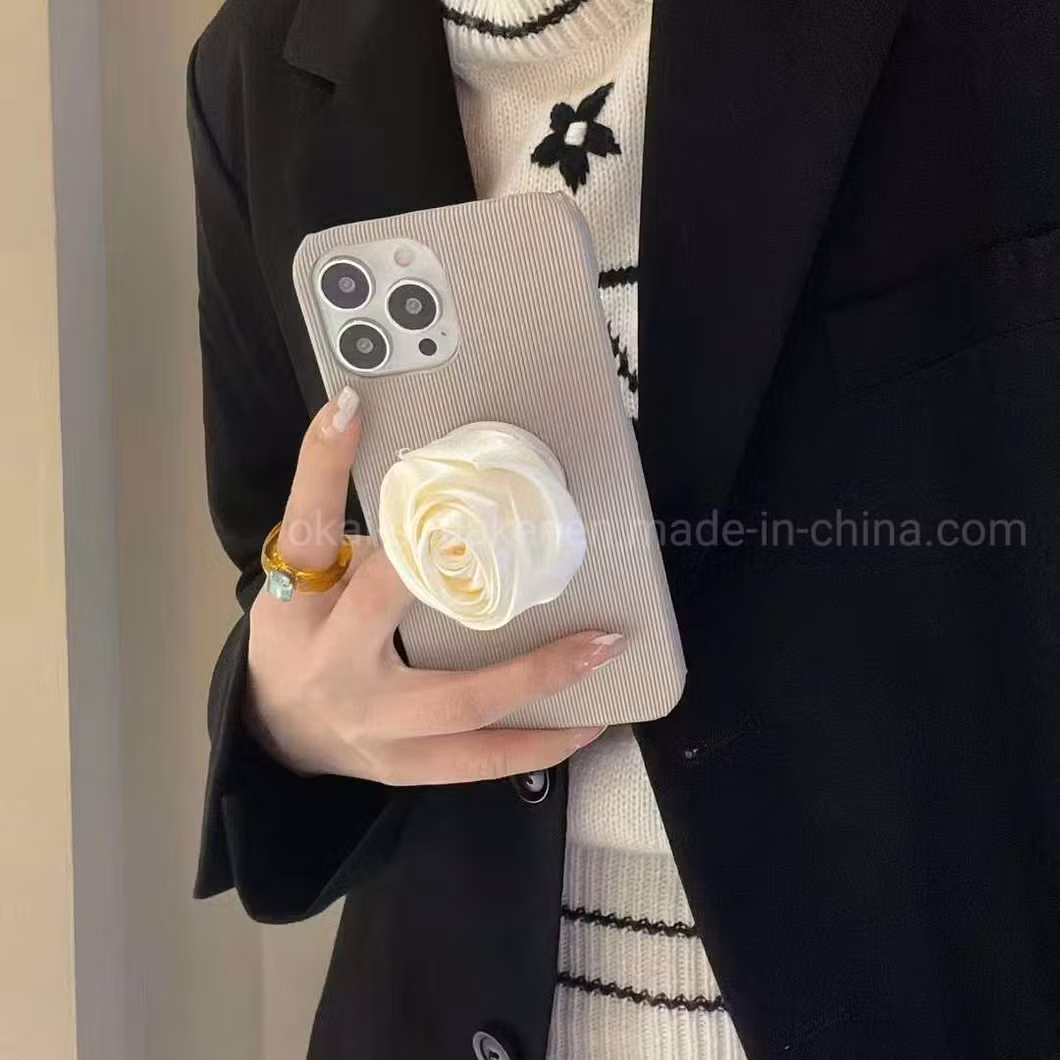 New Elegant Designer Style Flower Rose Mobile Phone Holder Cell Phone Case Cover
