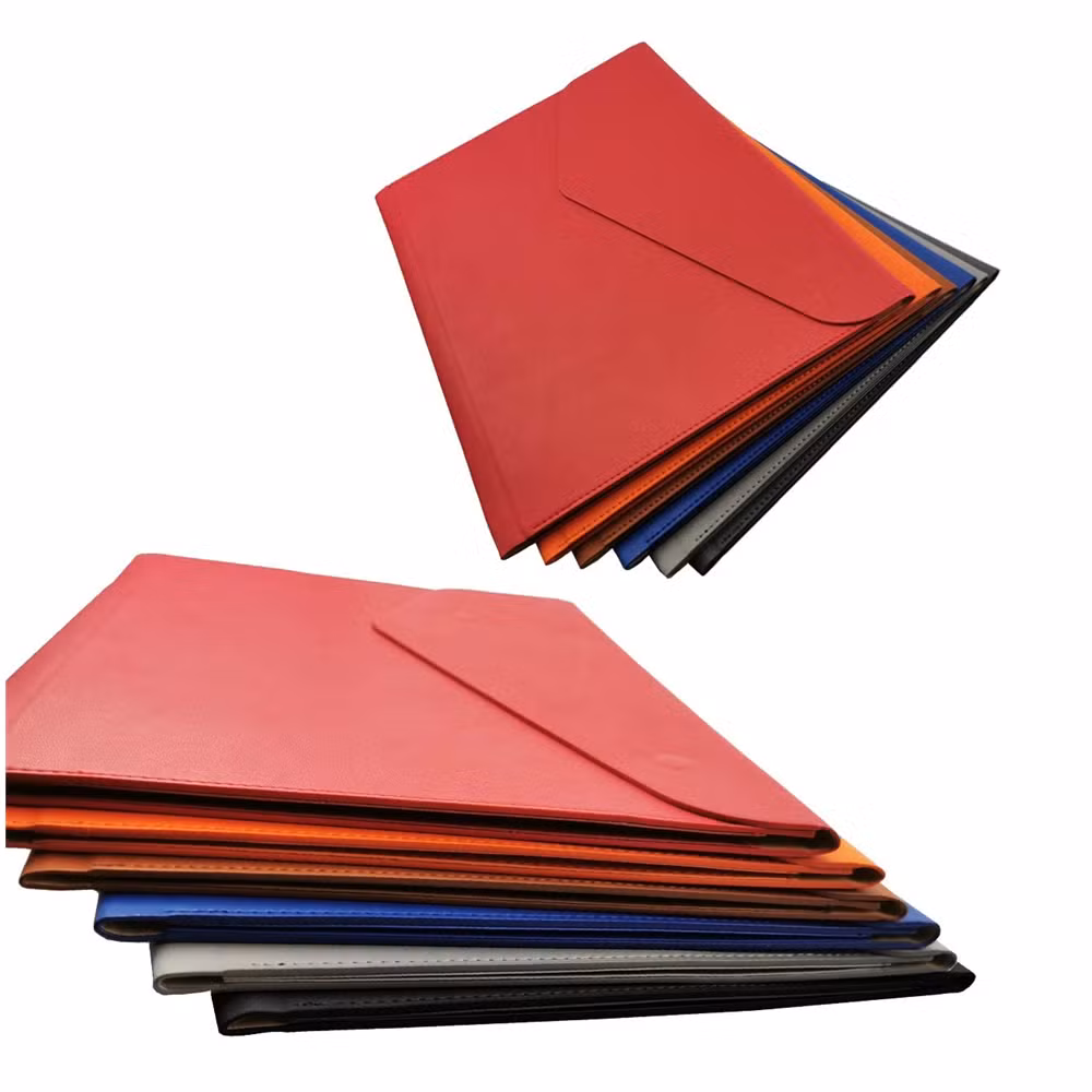 PU Leather A4 File Document Holder Waterproof Portfolio Envelope Folder Case with Invisible Magnetic Closure
