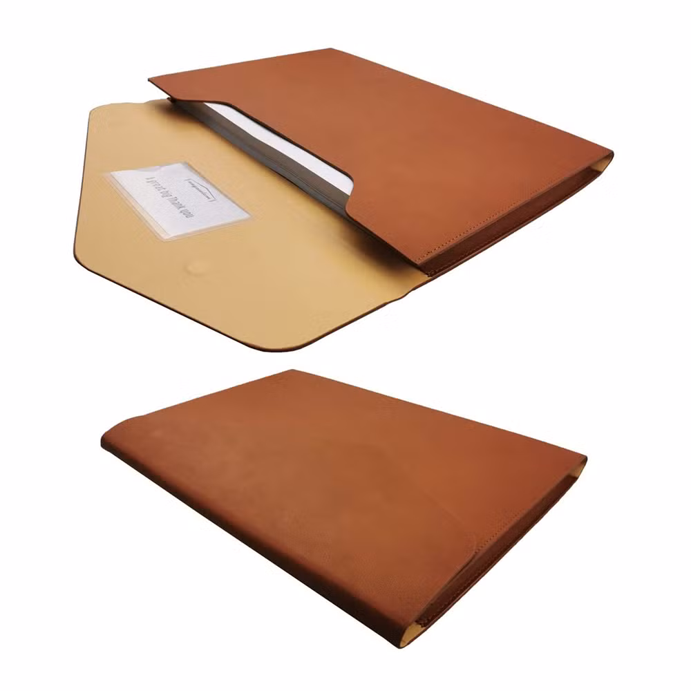 PU Leather A4 File Document Holder Waterproof Portfolio Envelope Folder Case with Invisible Magnetic Closure