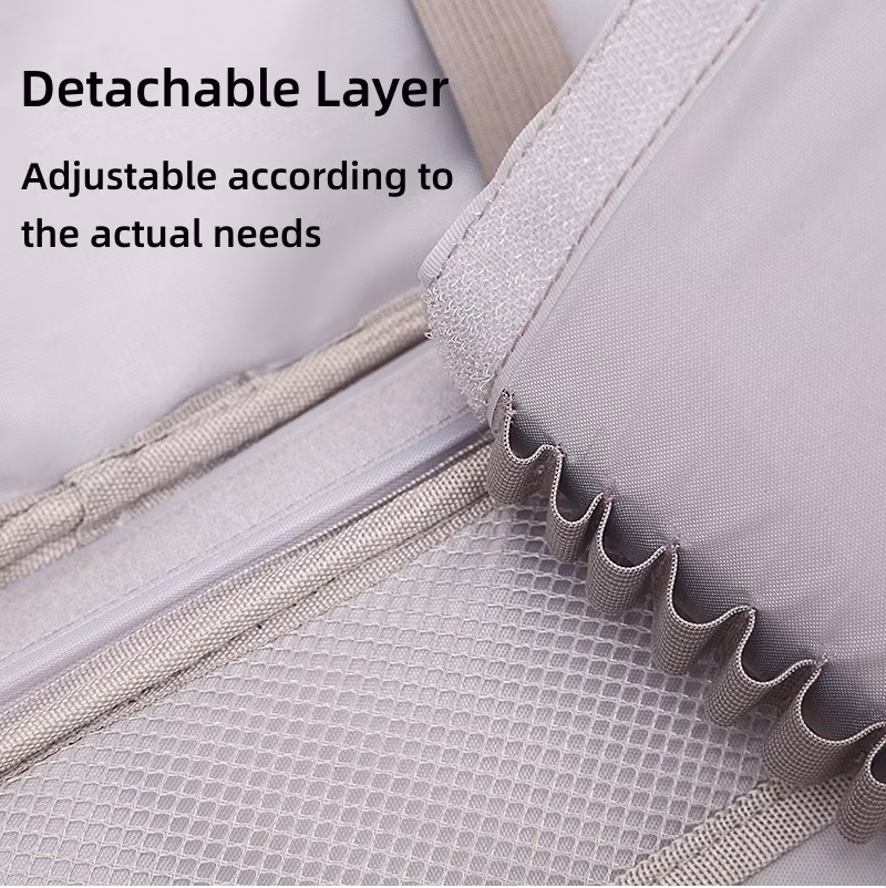 Grey Oxford Cloth Pencil Bag Colourful Large Storage Pencil Case Pen Bag with Zipper Big Capacity Pouch Organizer