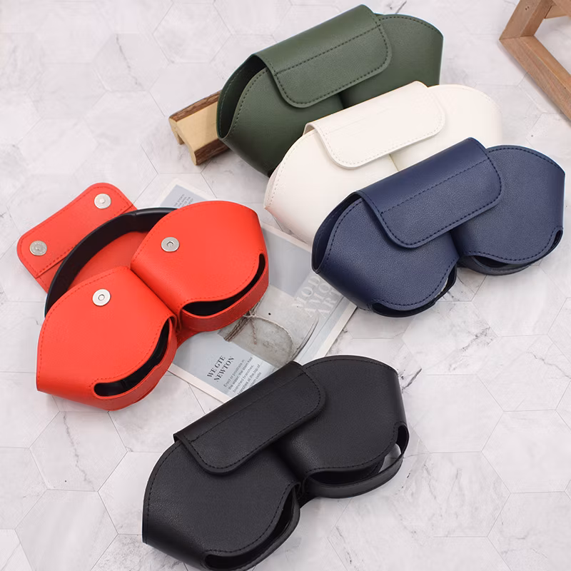 Premium Logo Promotional Gift Bluetooth Headset Bag Customized Designer Leather Headphone Case