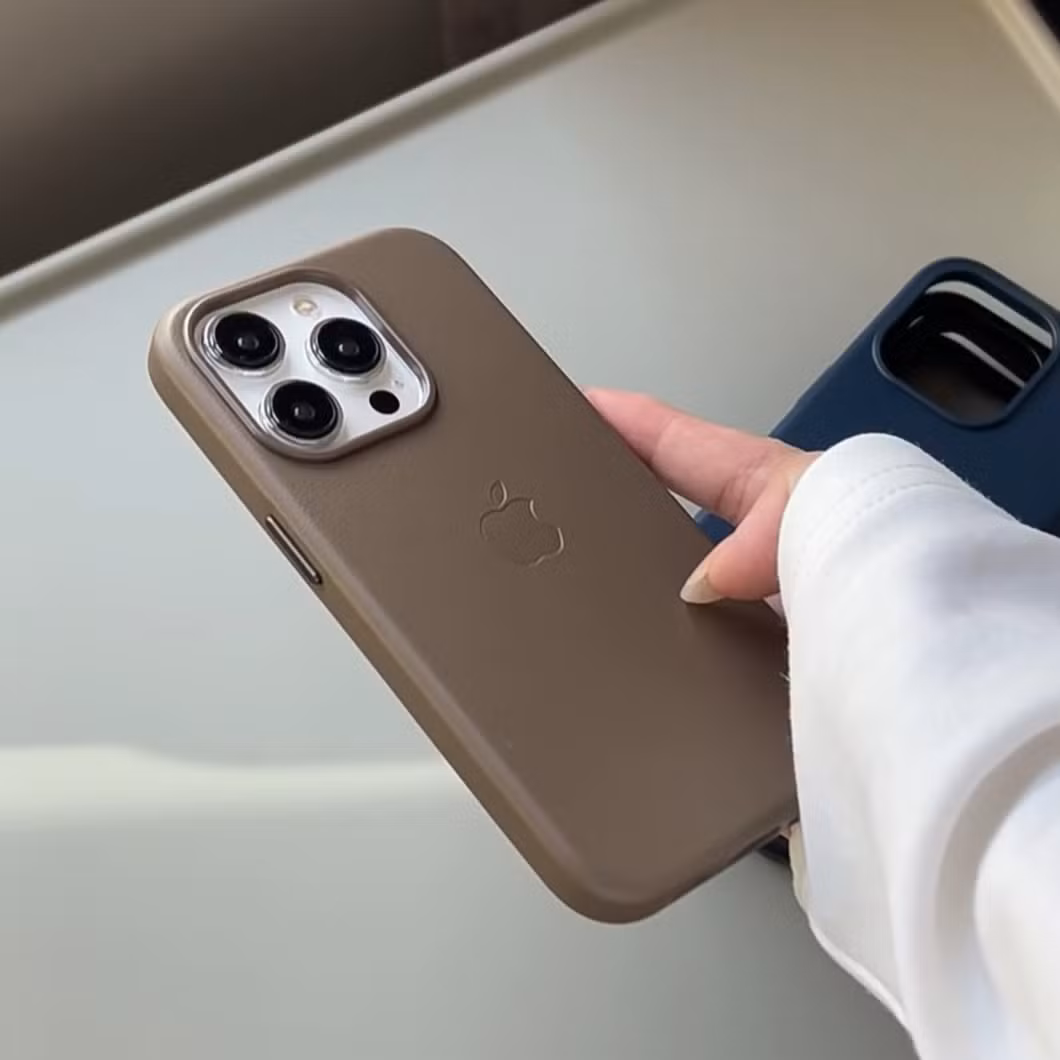 I Phone 15 PRO Max Plus Leather Phone Case with Magsafe Hot Sale Exquisite Fashion Cover Promotion Price 5 Colors