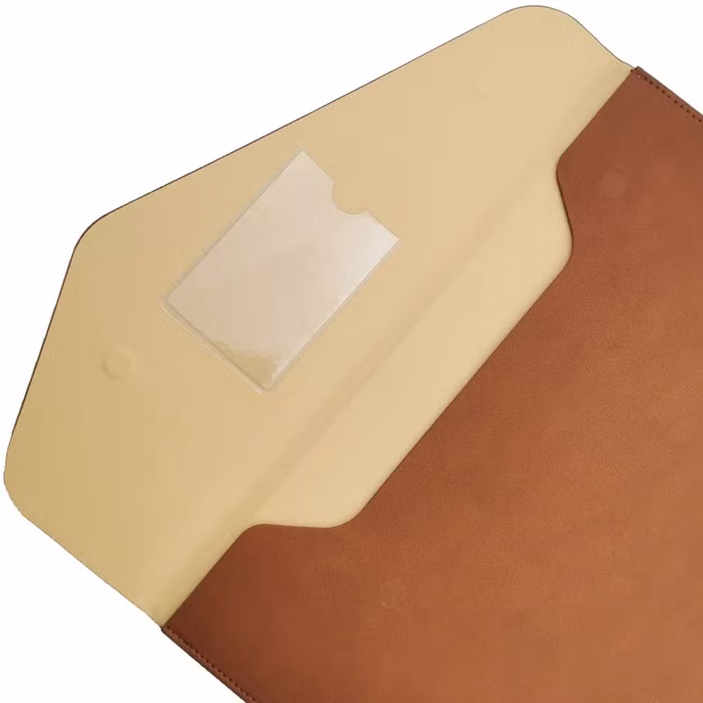 PU Leather A4 File Document Holder Waterproof Portfolio Envelope Folder Case with Invisible Magnetic Closure