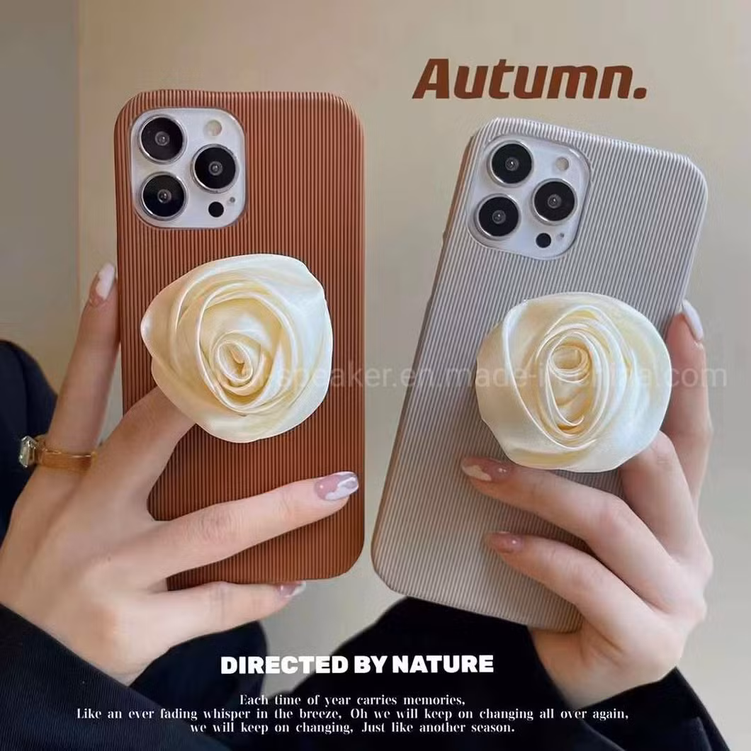 New Elegant Designer Style Flower Rose Mobile Phone Holder Cell Phone Case Cover