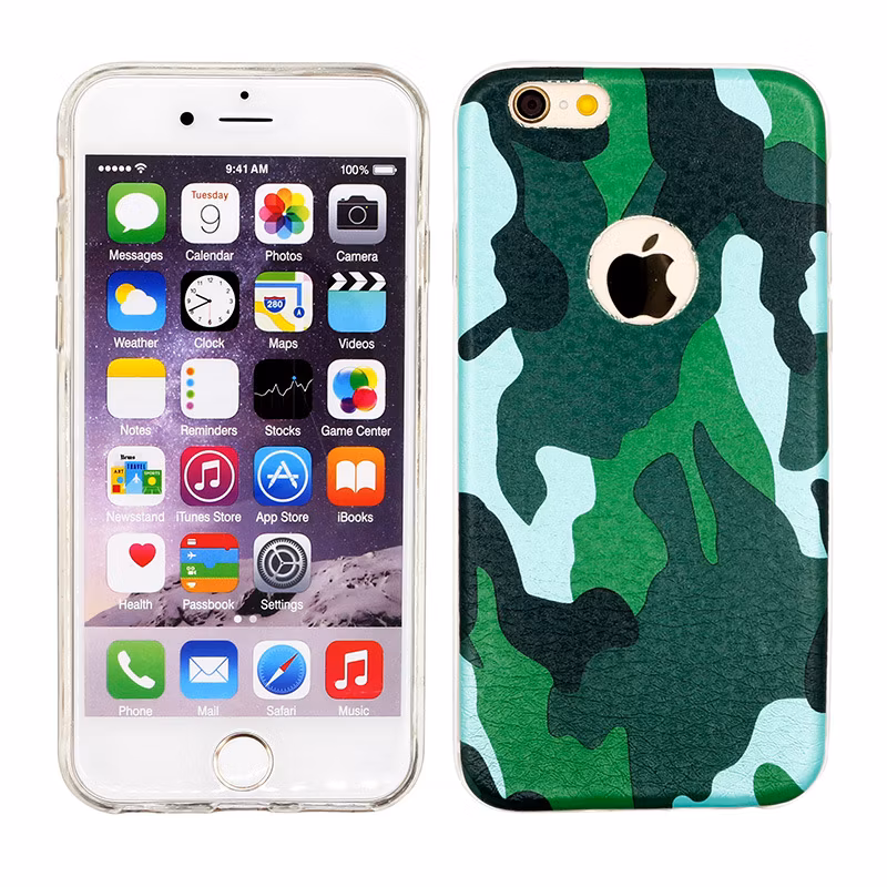 Cool Camouflage Leather Case TPU Case Material for Phone