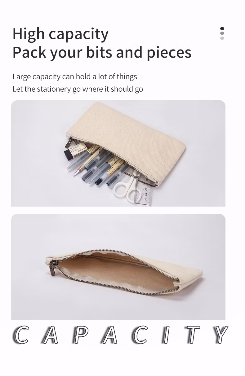 Canvas Pencil Case Cartucheras PARA Colores Large-Capacity Casual Storage Bag