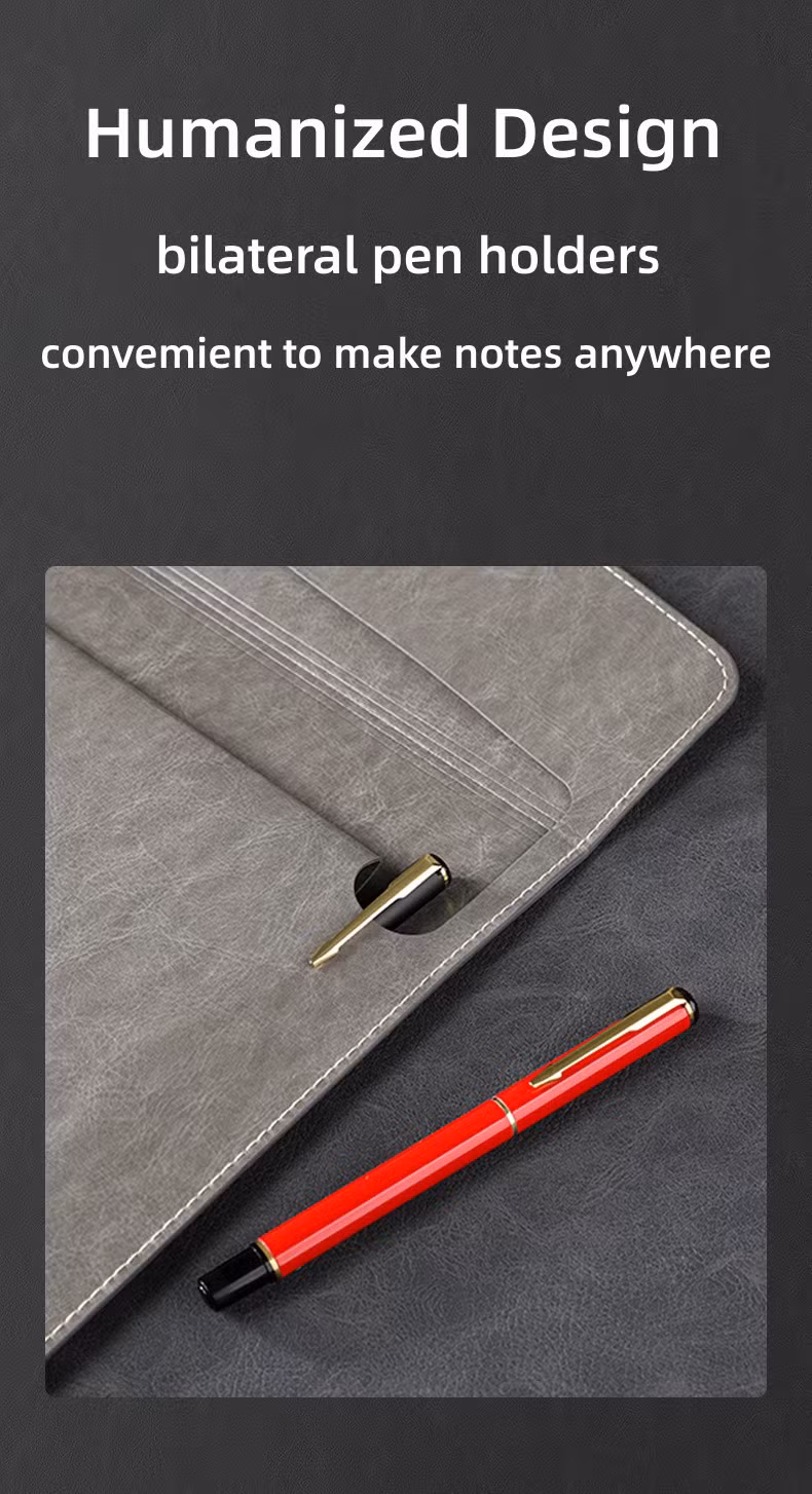 Red PU Leather A4 File Folder Document Holder Waterproof Portfolio Envelope Folder Case with Snap Closure