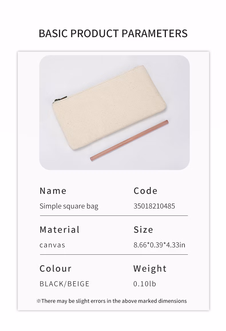 Canvas Pencil Case Cartucheras PARA Colores Large-Capacity Casual Storage Bag