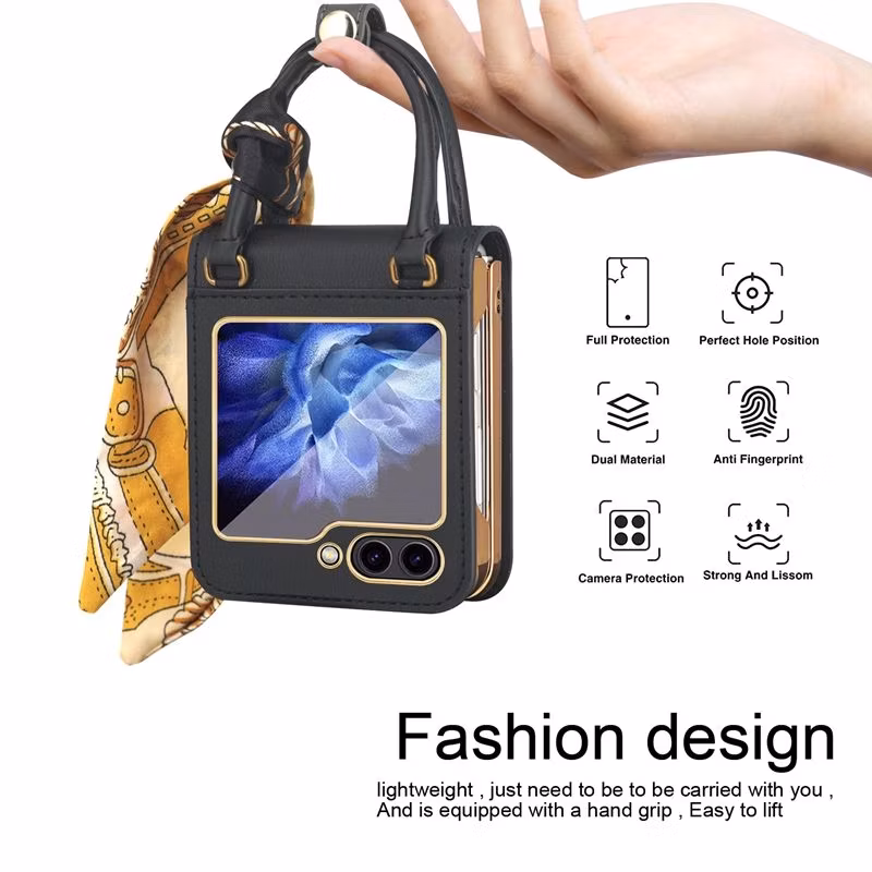 Handbag Phone Case Folden for Samsung Galaxy Z Flip3 5g Gkk Fashion Unique Design Leather PC Mobile Phone Personalized