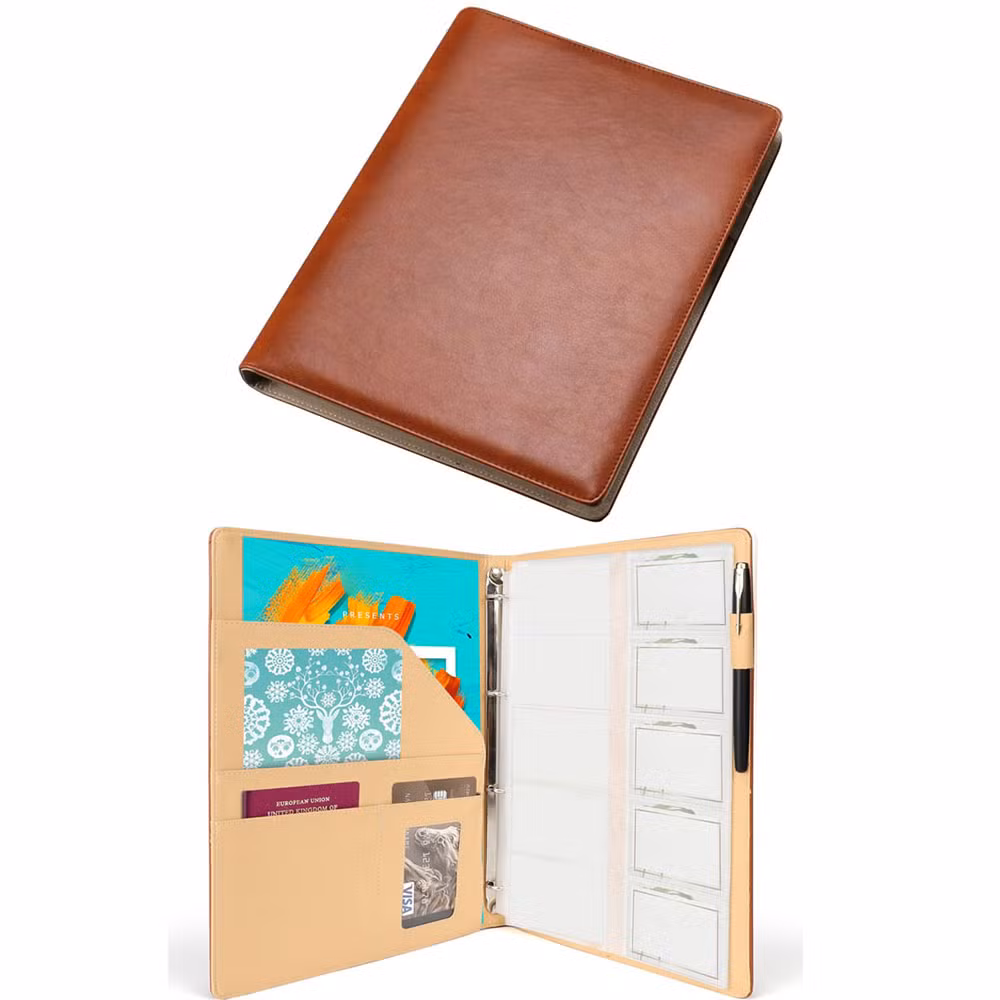 Custom Logo Business Expandable Case 4 Ring File Folder Portfolio Folder Binder