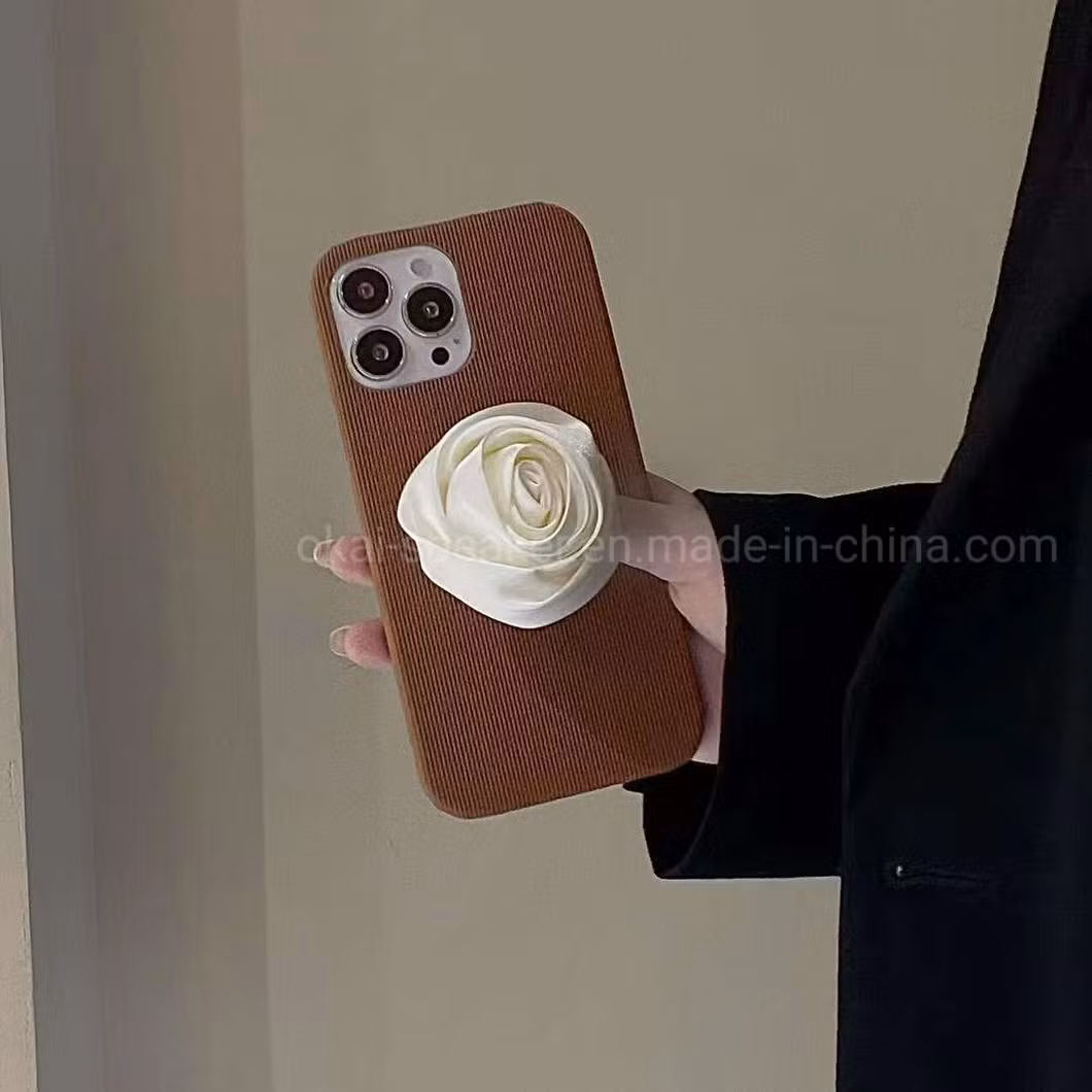 New Elegant Designer Style Flower Rose Mobile Phone Holder Cell Phone Case Cover
