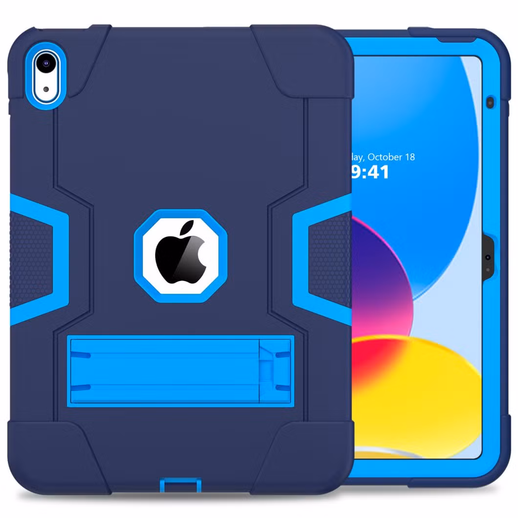 iPad 10 A2777 Tablet PC Silicone Case with Shockproof Protection Foldable Kickstand