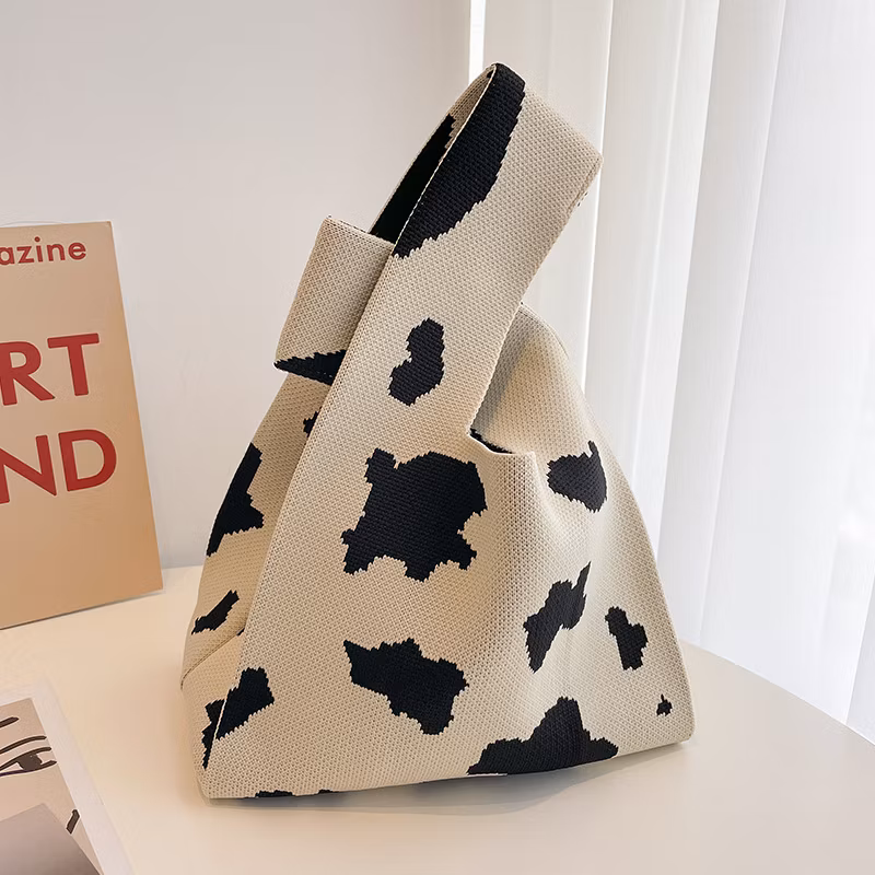 Sh2442 Crochet Storage Tote Bags Traveling Foldable Purse Cute Blank for Women Large Custom with Logo Hand Wholesale Handmade Checkerboard Knitted Bag