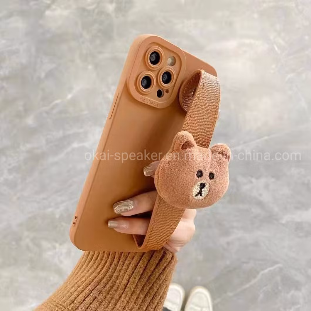 New Silicone Shock Proof Cell Phone Case with Wristband Holder Stand